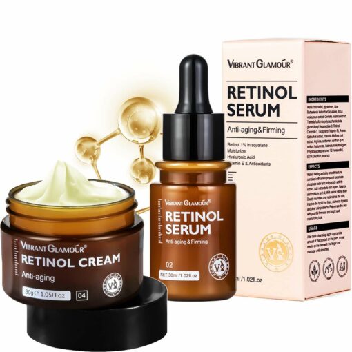 4Pcs/Set Japanese - Made Retinol Anti Aging Cream & Serum