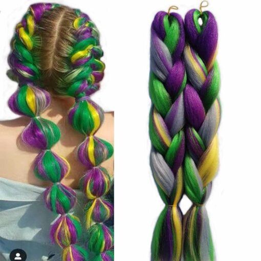 4 Color Mix Ombre Hair Braid Extension