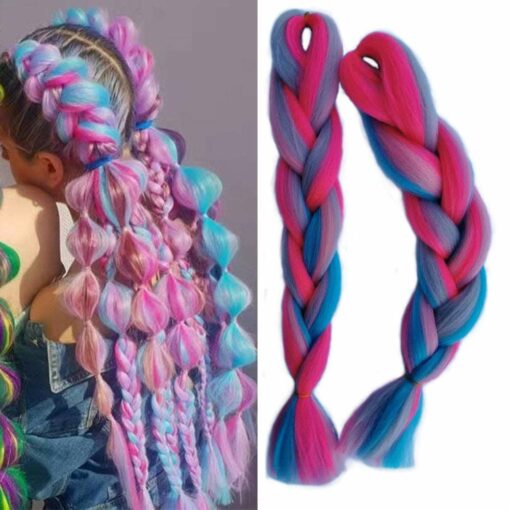 4 Color Mix Ombre Hair Braid Extension