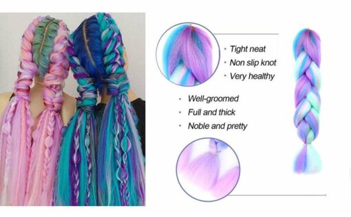 4 Color Mix Ombre Hair Braid Extension